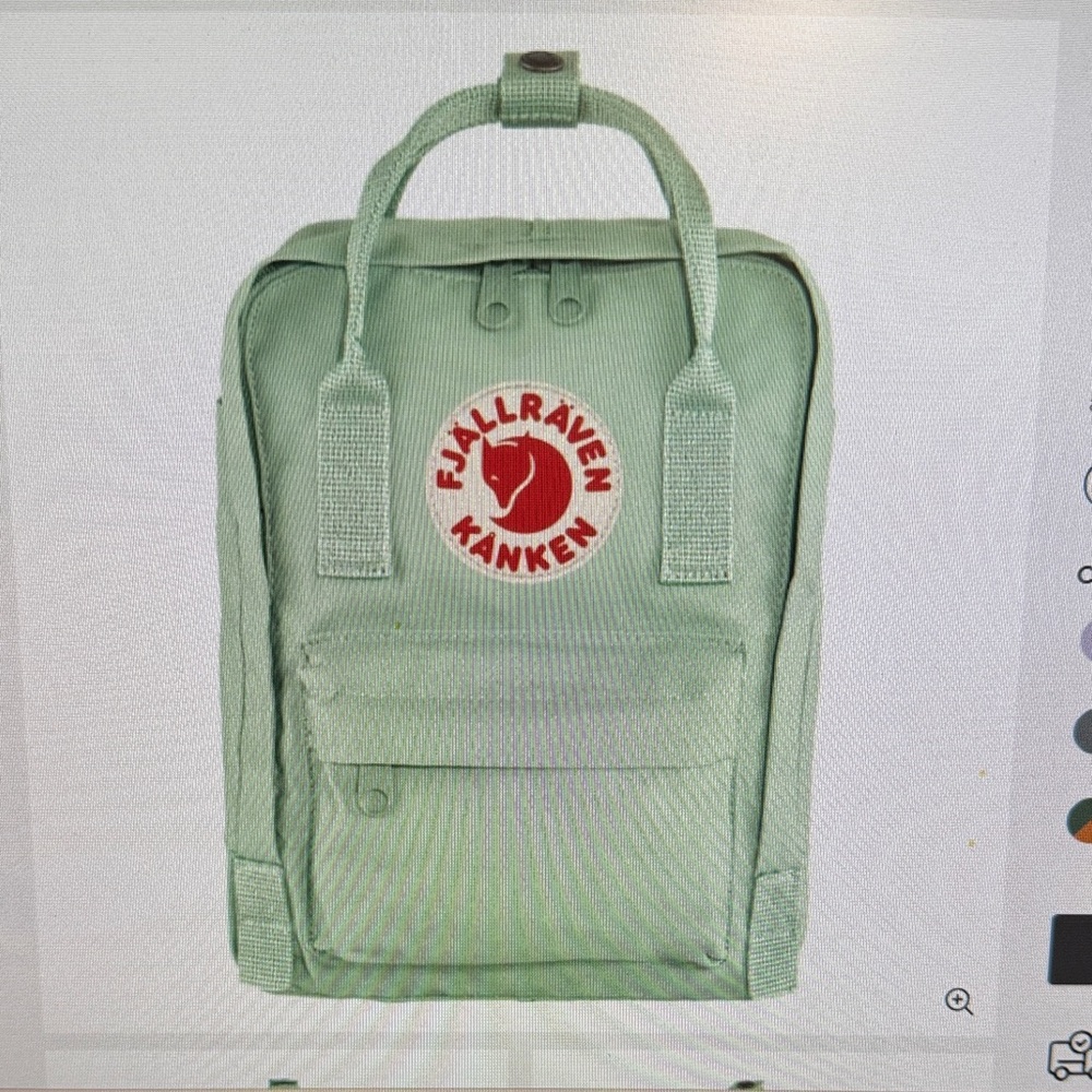 fjallraven Kanken Mini Mint Green Backpack